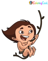 Tarzan Drawing Is Made In 8 Easy Steps Coloring Page