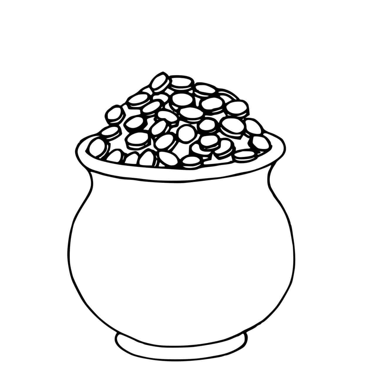 Clay Pot With Coins