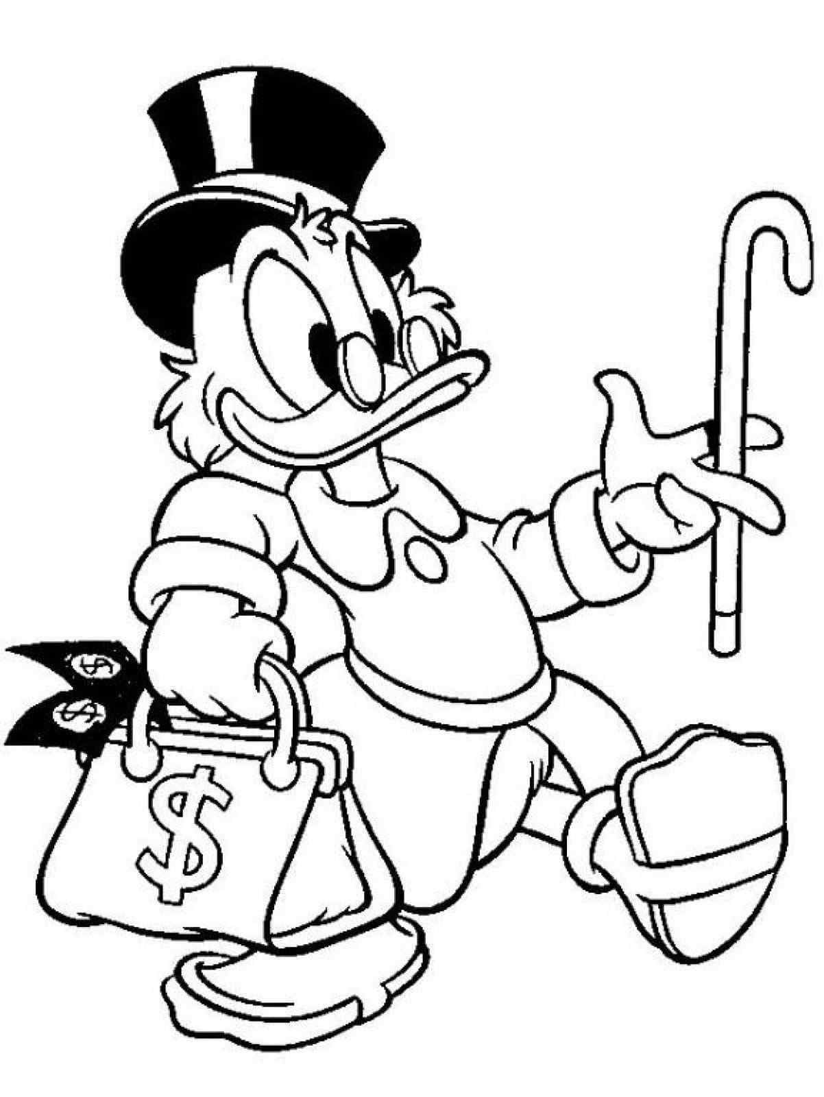 Donald With A Suitcase Of Money