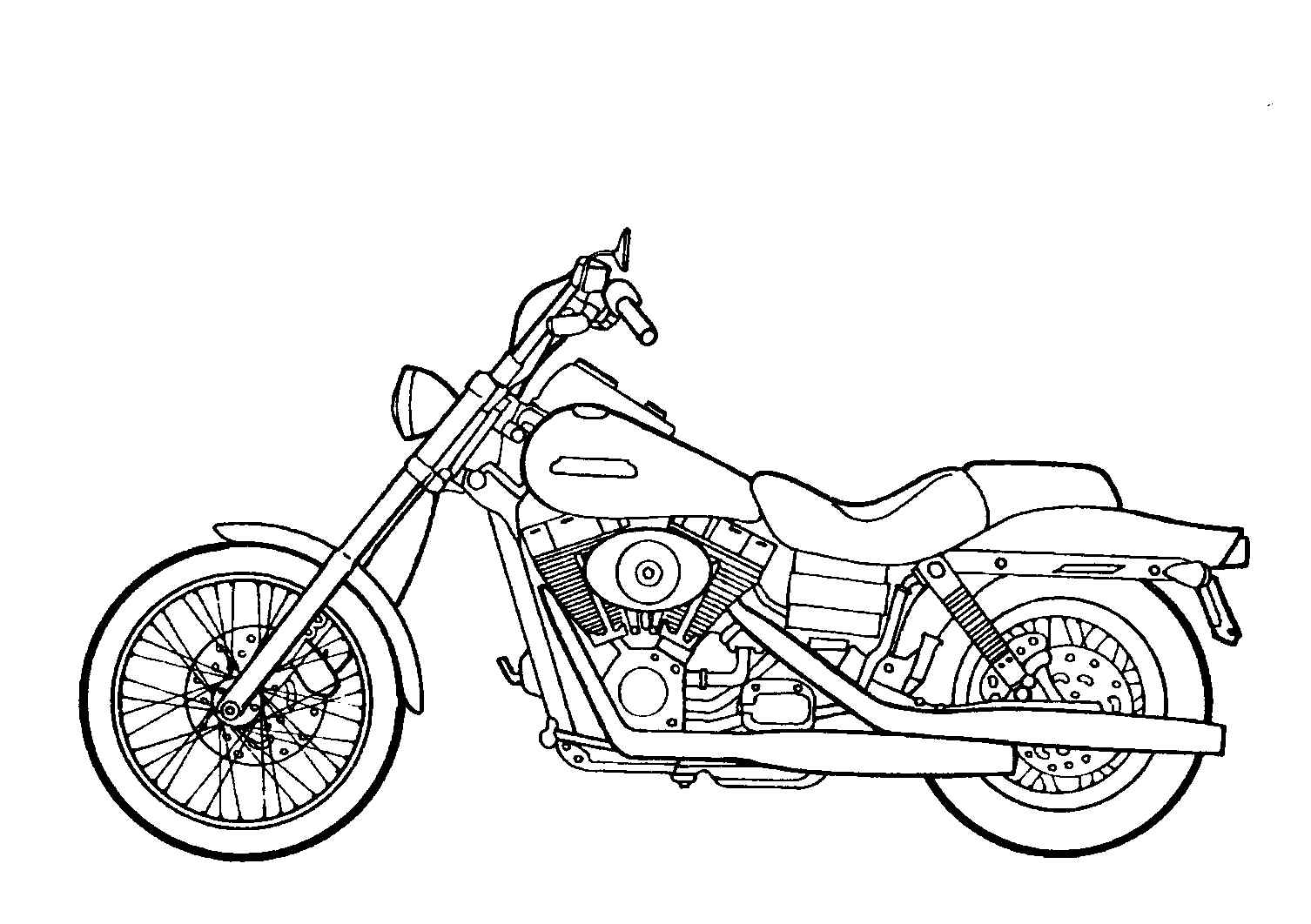 Printable Motorcycle For Children