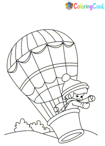 Hot Air Balloon Coloring Pages