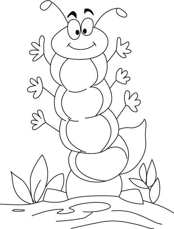 Joyful Insect With Xix Legs Coloring Page