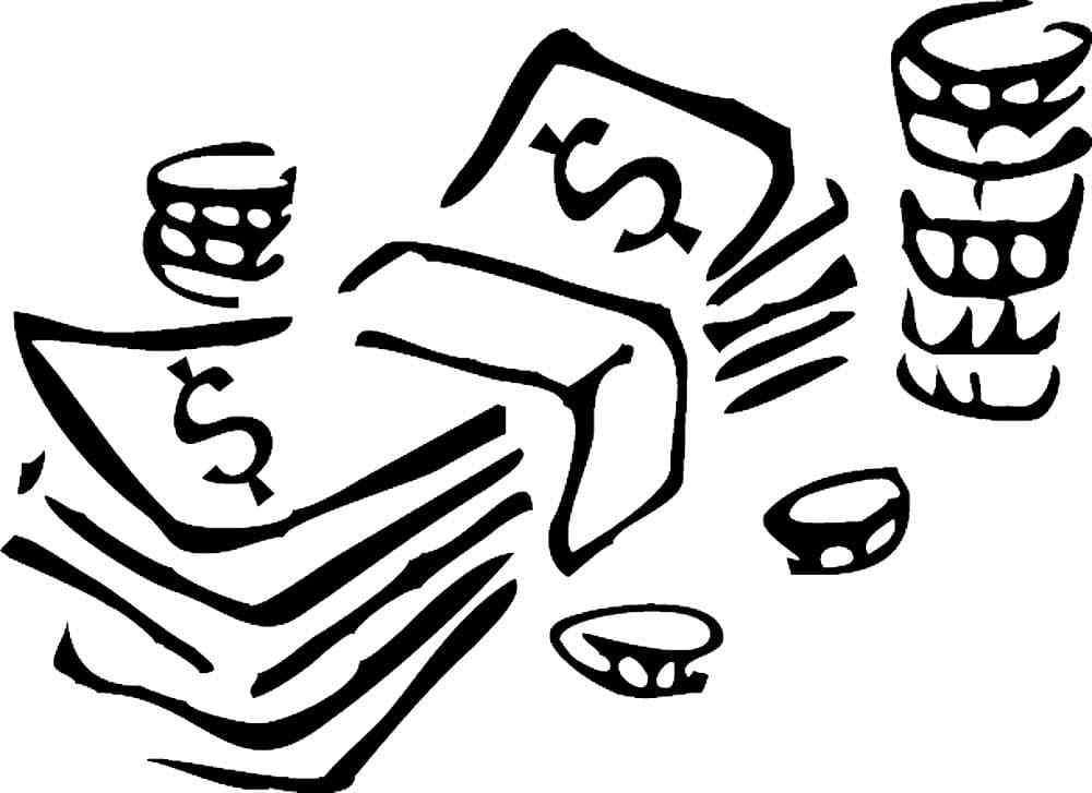 Spentd Money Pleasantly Coloring Page