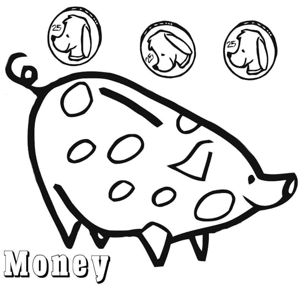 Piggy Bank Coloring Pages - Coloring Cool