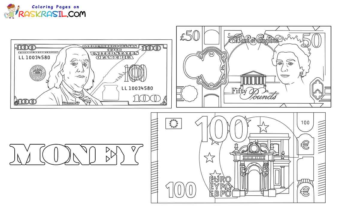 Money Logo Coloring Page
