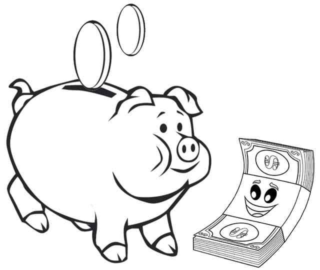 Save Your Money Coloring Page