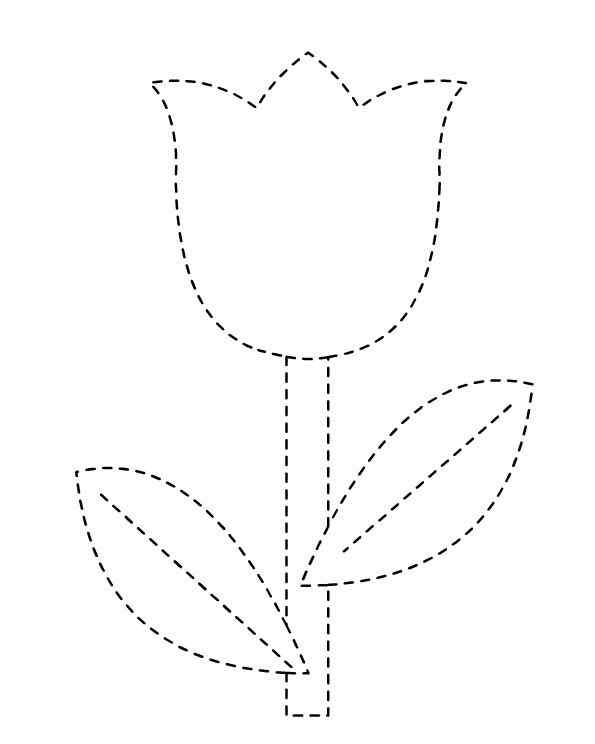New Great Tulip For You Coloring Page