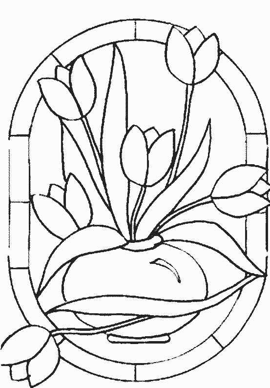 Amazing Tulip Coloring Page