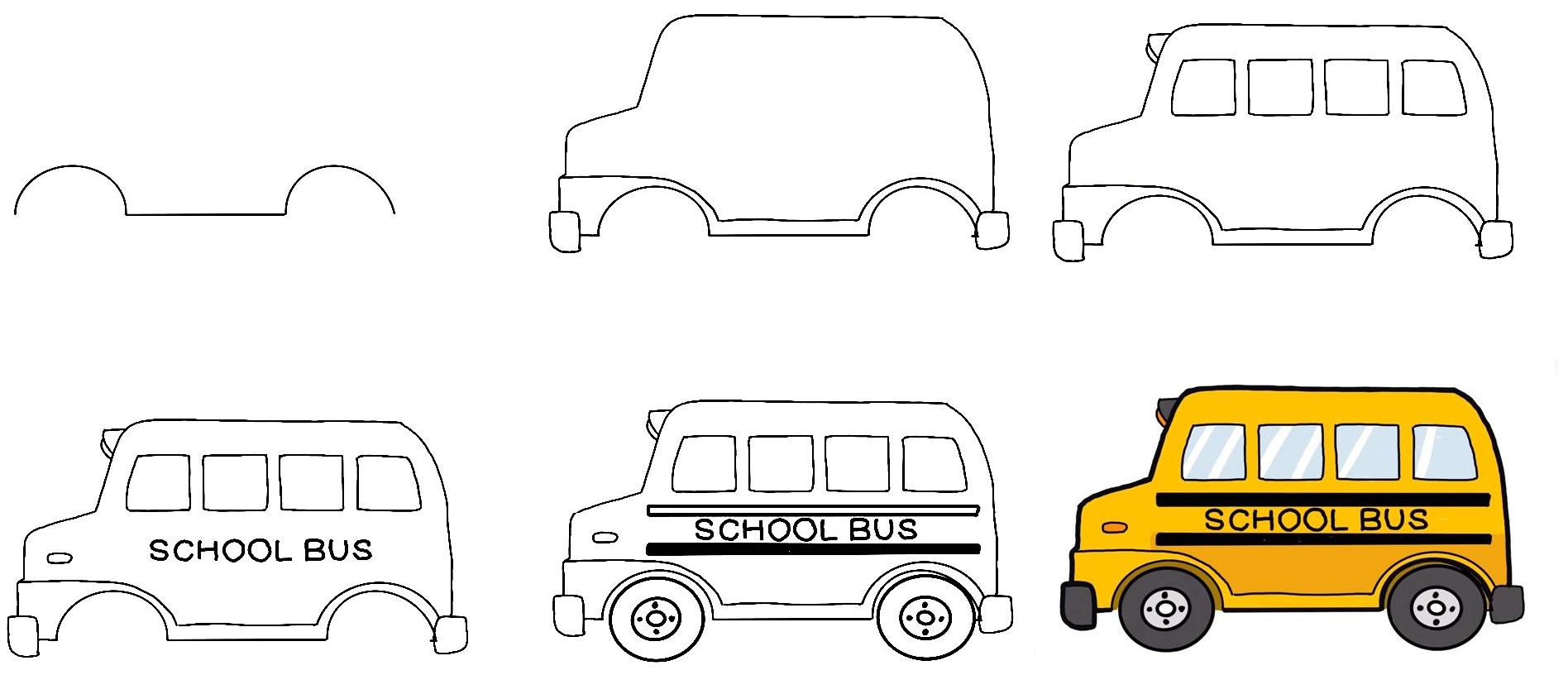 how to draw bus