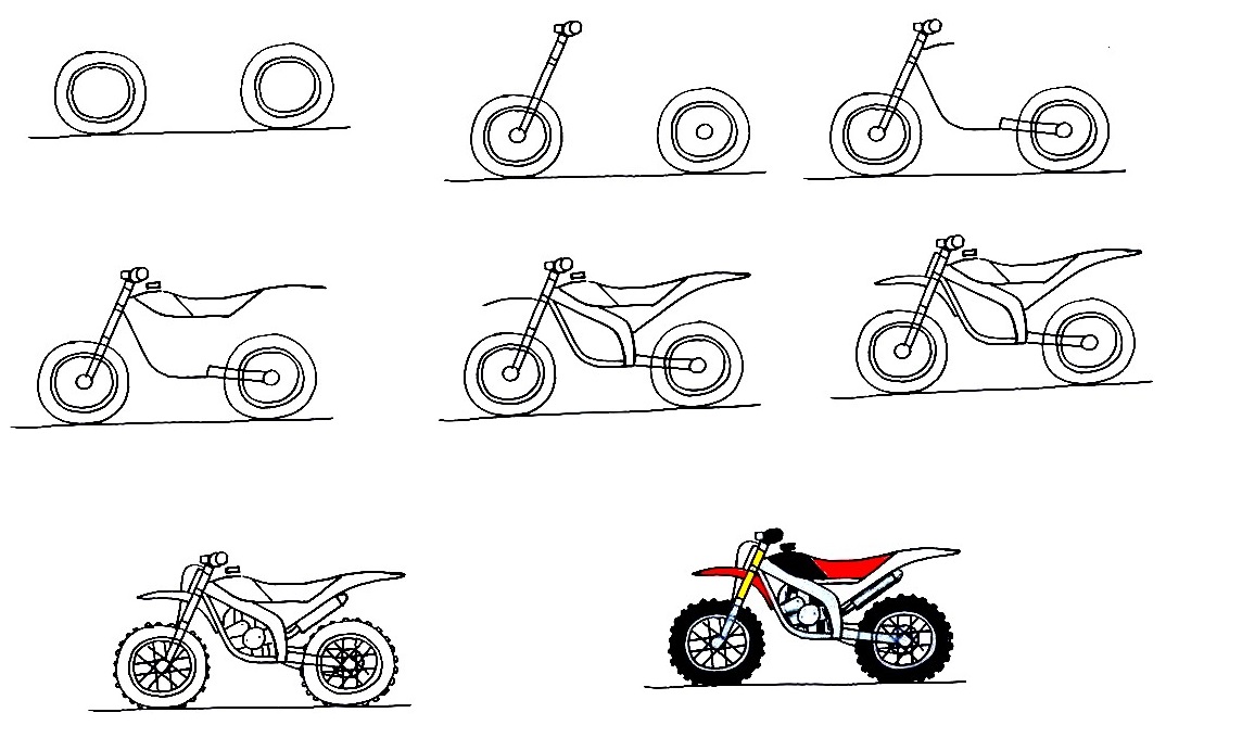 how to draw moto