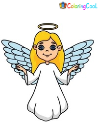 Nice Angel Drawing Is Complete In 7 Easy Steps Coloring Page