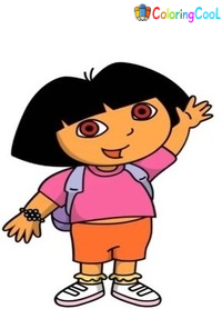 Dora The Explorer Drawing Is Complete In 8 Easy Steps Coloring Page