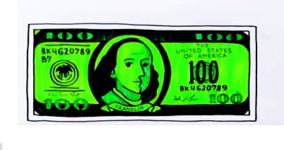 How To Draw Money - 100 Dollar Bill, The Details Instructions 7 money step6