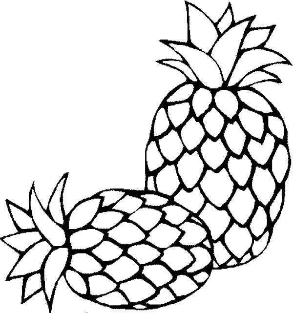 Pineapple To Print For Kids