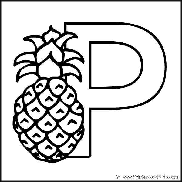 Pineapple Alphabet Letter P