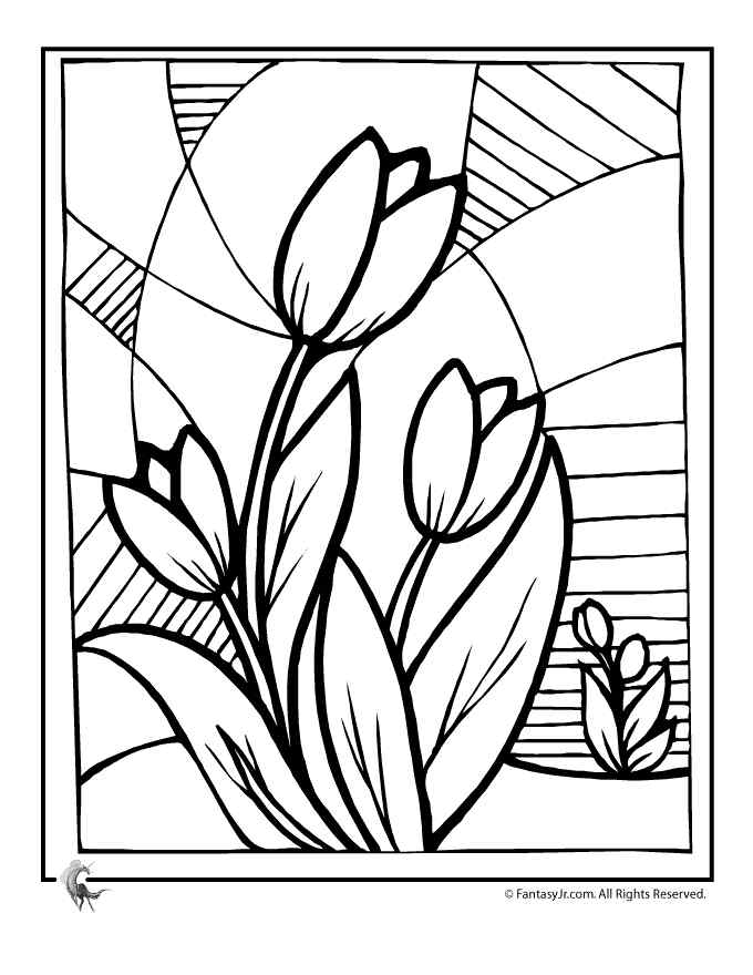 Tulip For You Coloring Page