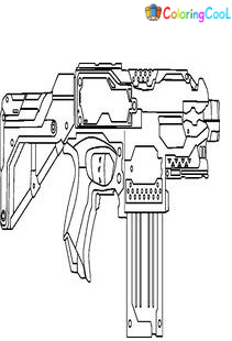 Nerf Gun Coloring Pages
