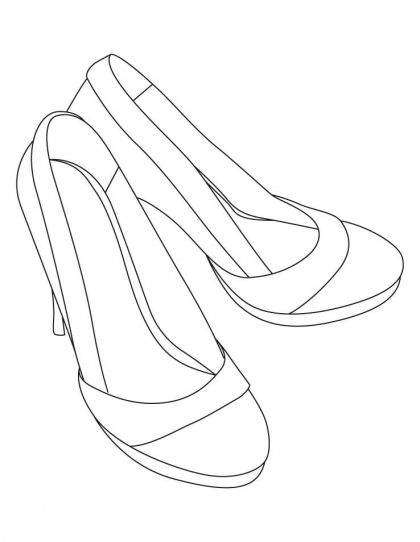 High Heel Coloring Pages