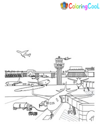 Airport Coloring Pages