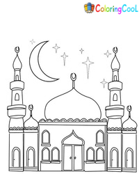 Mosque Coloring Pages