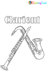 Clarinet Coloring Pages