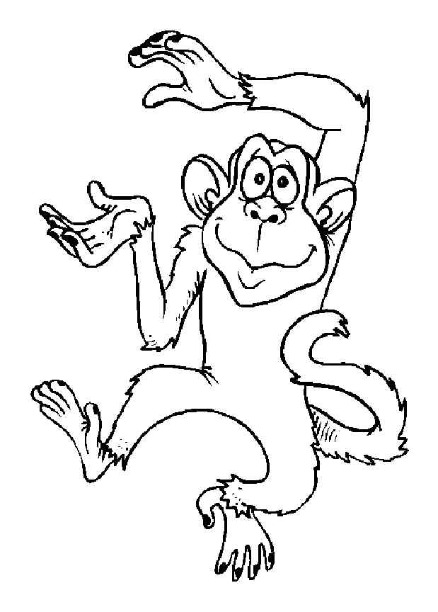 Kids Monkeys Coloring Page