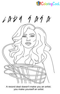 Lady Gaga Coloring Pages
