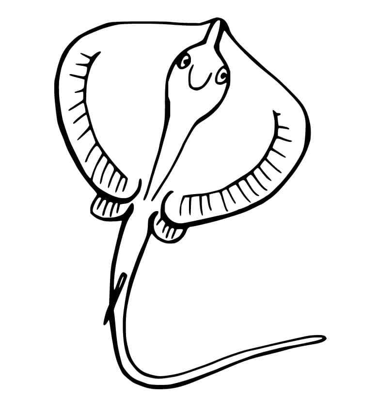 Lovely Stingray Coloring Page