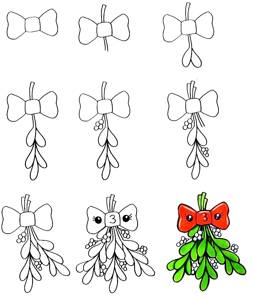 Mistletoe-drawing