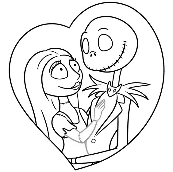 How to draw Jack and Sally