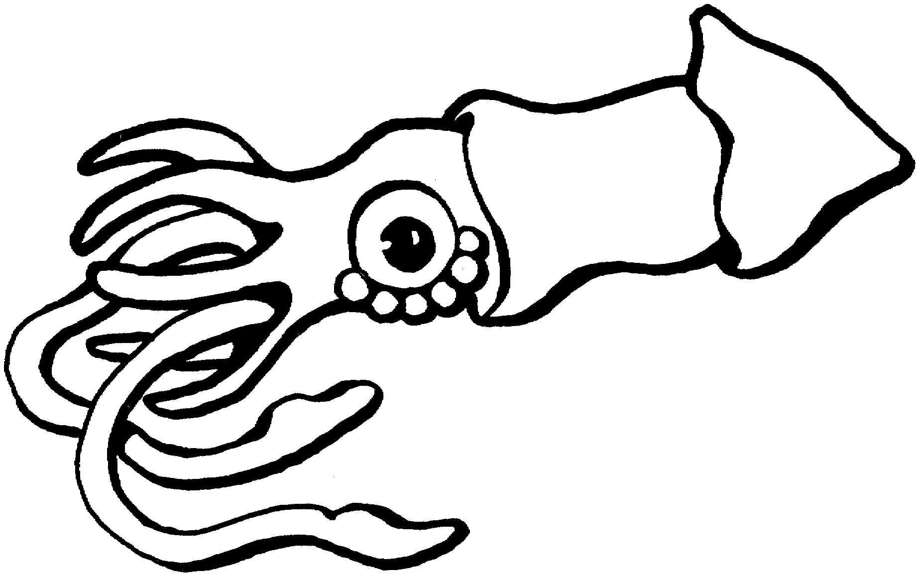 Stingray As Squid Coloring Page