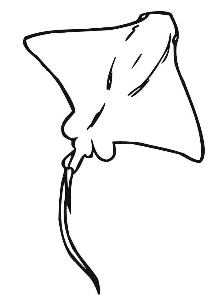 Whiptail Stingray Coloring Page