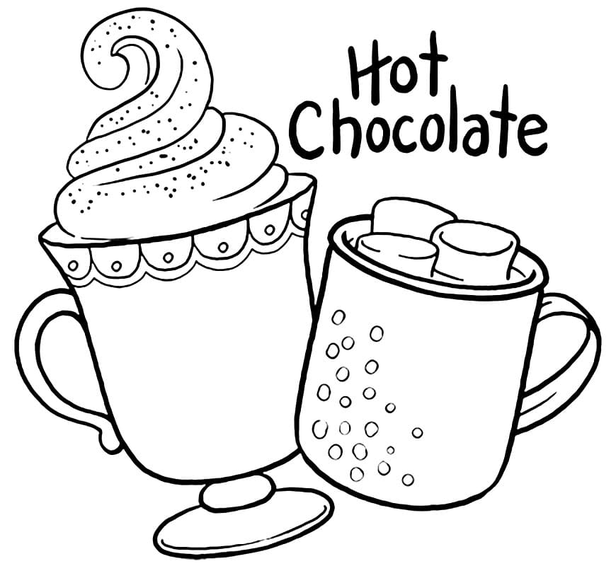 Hot Chocolate Coloring Pages