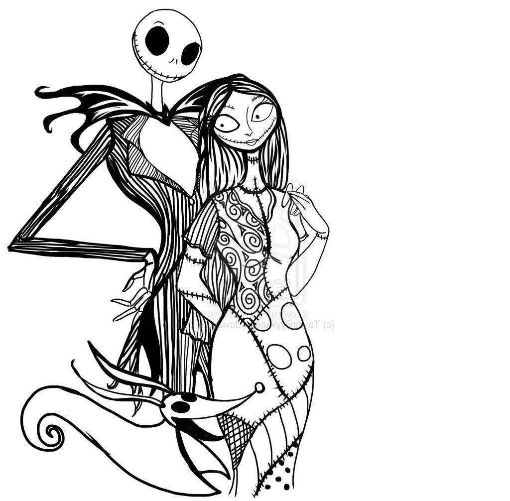 Jack And Sally Coloring Page