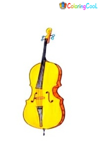 Cello Drawing Is Made In 6 Easy Steps Coloring Page