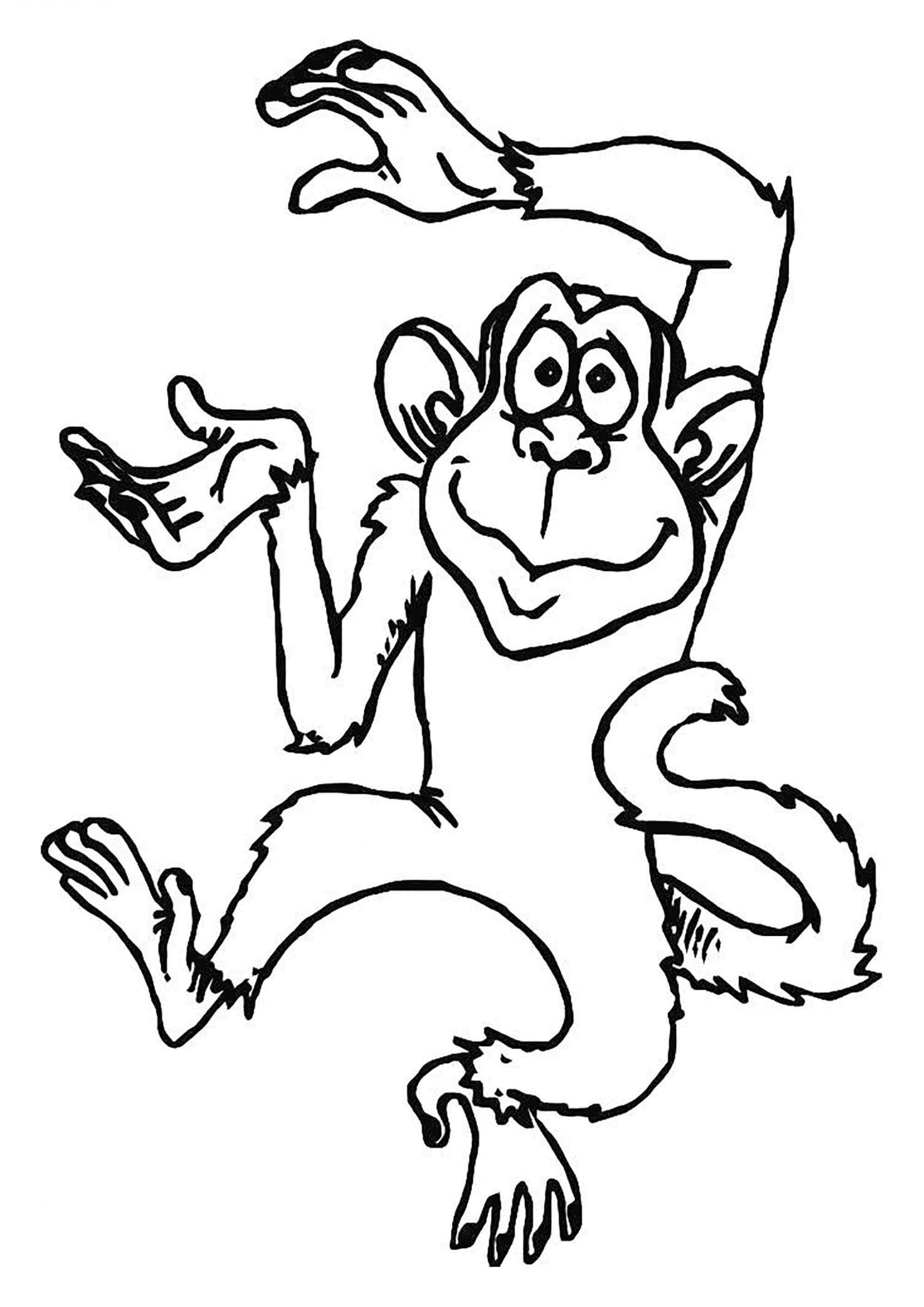 Perfect Monkey For Kids Coloring Page