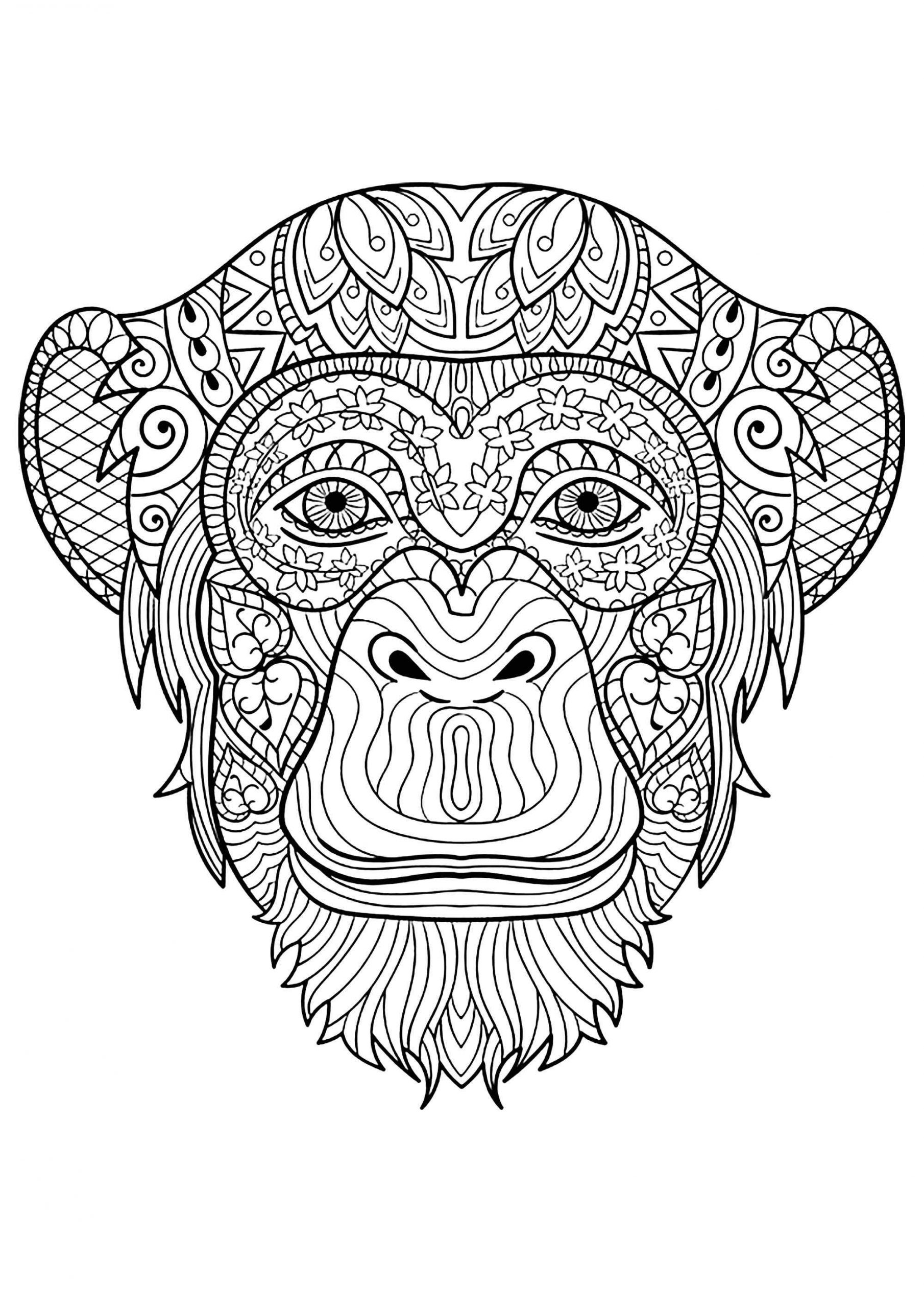 Monkeys To Print Coloring Page