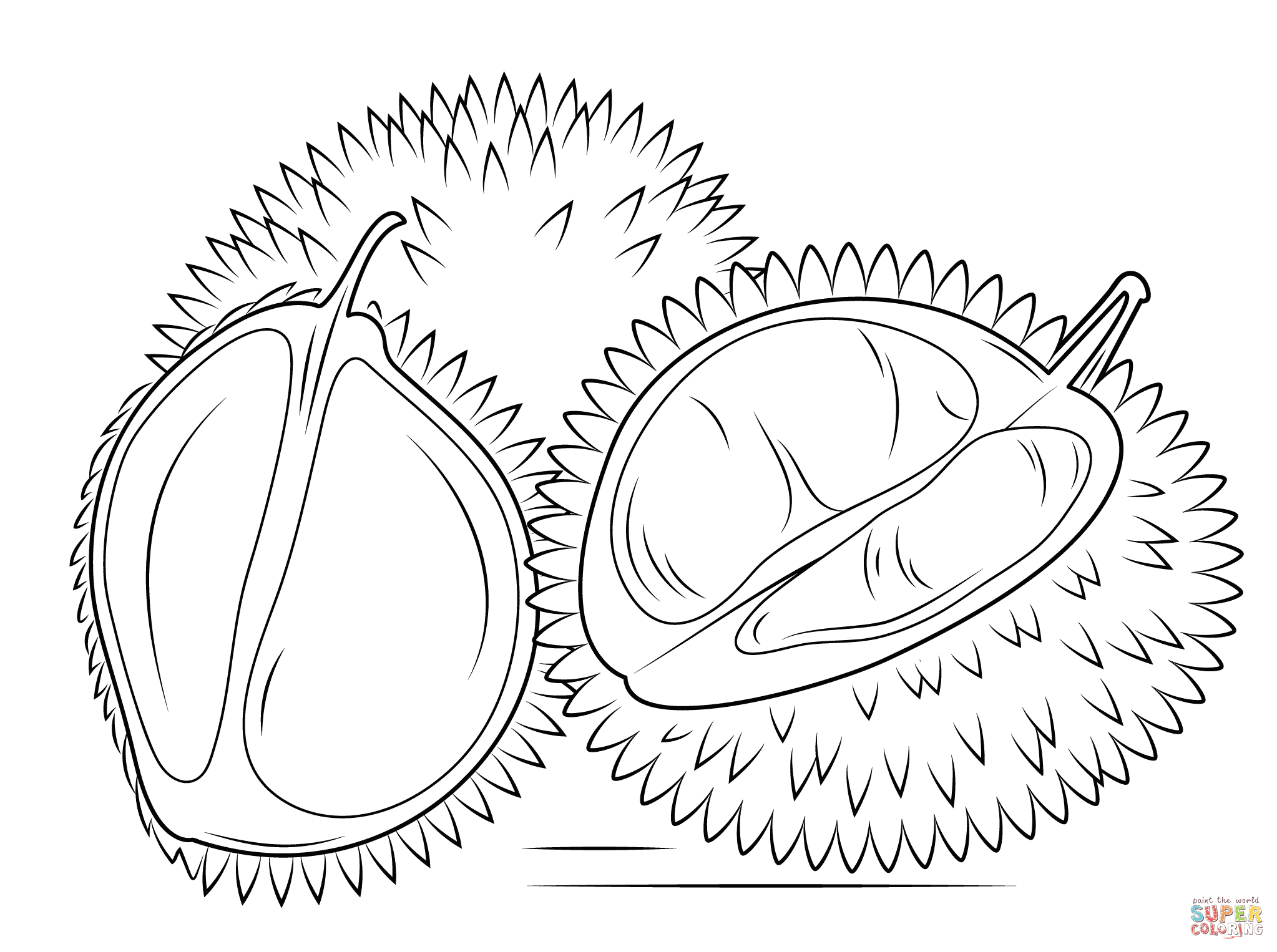 Durian Coloring Page