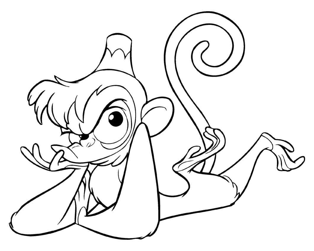 Happy Monkeys Coloring Page