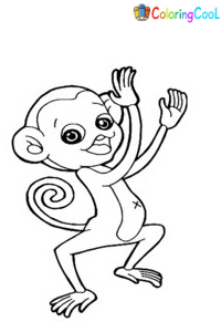 Monkey Coloring Pages