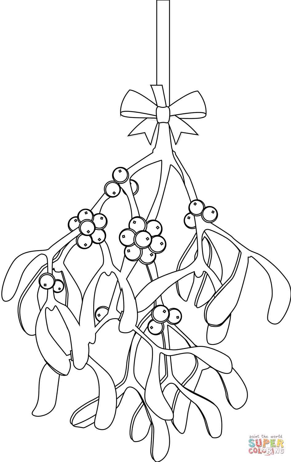 New Mistletoe Coloring Page