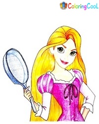 Rapunzel Drawing Is Made In 7 Easy Steps Coloring Page