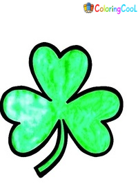 Shamrock Drawing Is Made In 6 Easy Steps Coloring Page