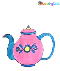 Teapot Drawing Is Created In 7 Easy Steps Coloring Page