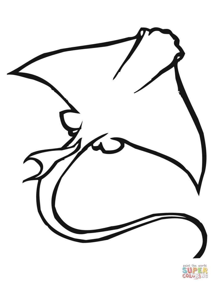 Very Cute Stingray Coloring Page