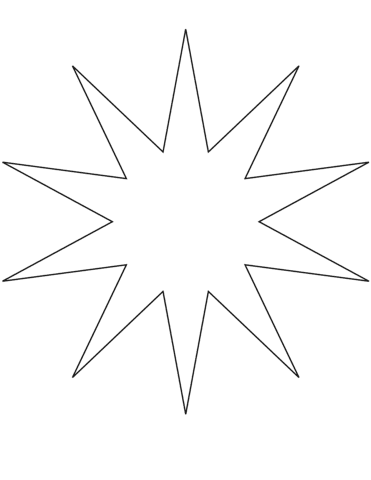 10 Point Star Free For Kids Coloring Page