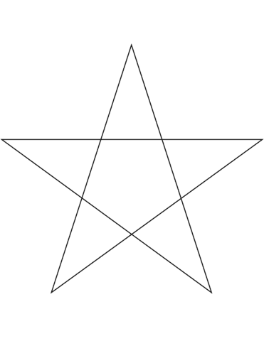 5 Points Star Free Coloring Page