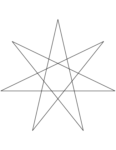 7 Points Star Free Coloring Page
