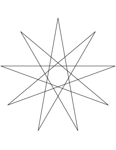 9 Point Star To Printable Coloring Page
