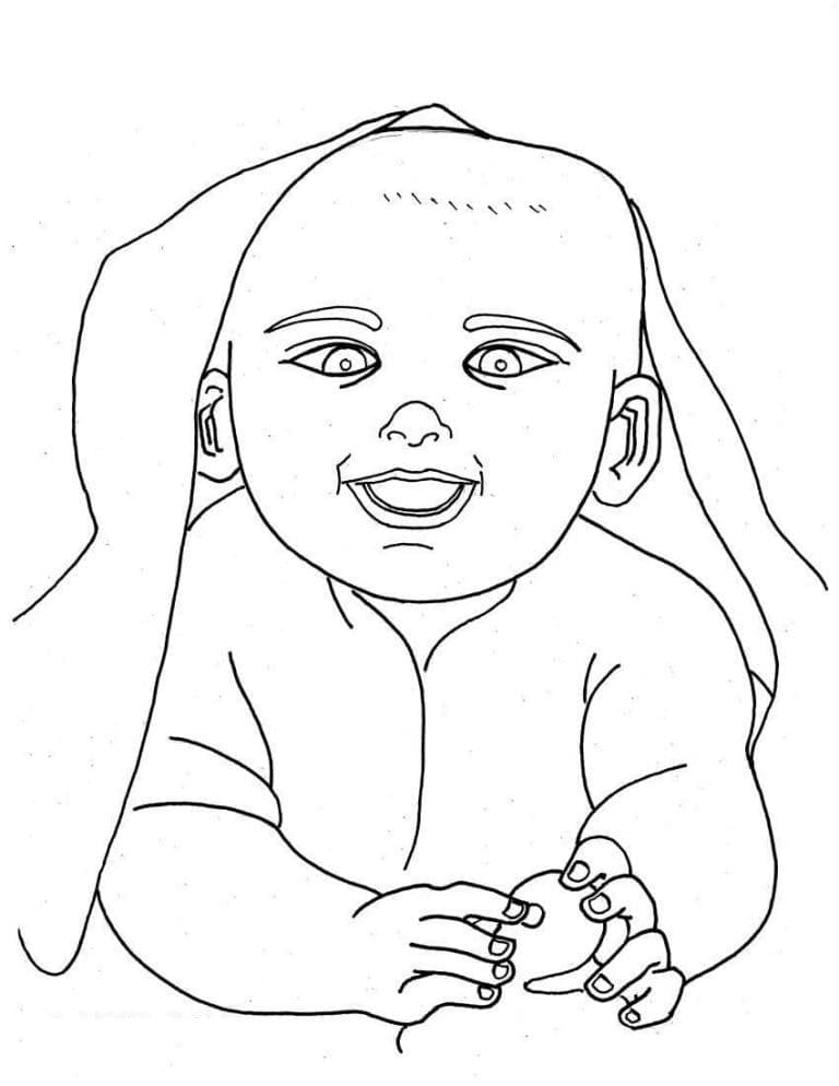 A Baby coloring Coloring Page